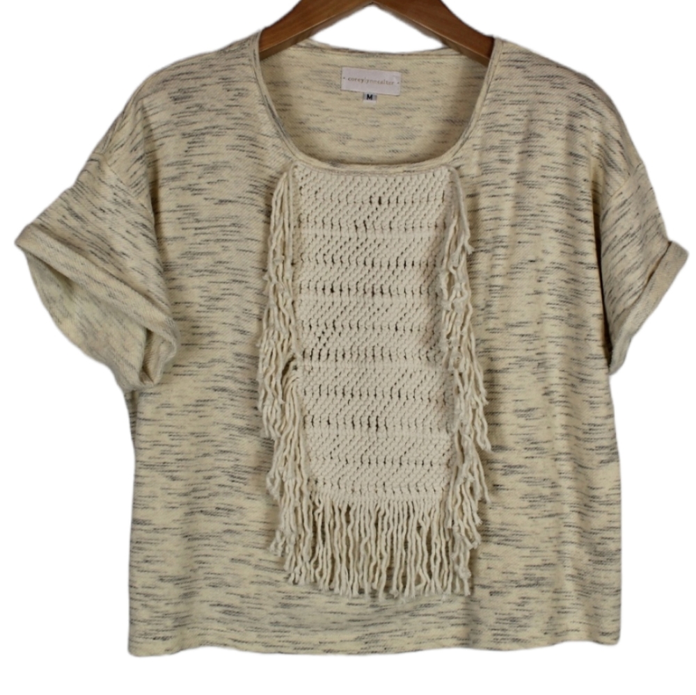 Corey Lynn Calter | Macrame fringe tee M